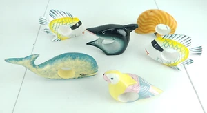 Napkin Rings Set of 6 Wooden Hand Painted Nautical Dinner Party Table Decor - Picture 1 of 6