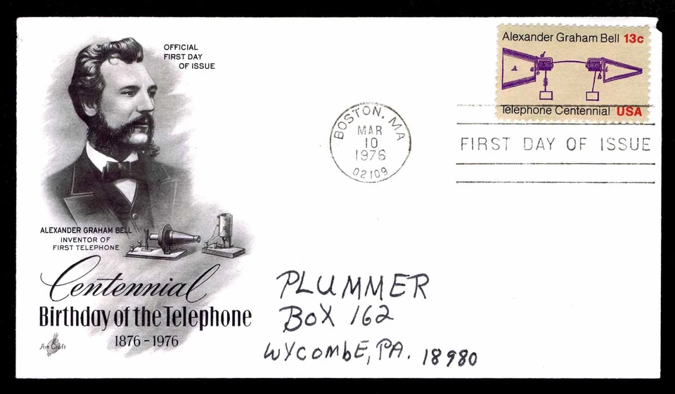 1976 U.S.#1683 Centennial Birthday of the Telephone First Day Cover (ESP#4737) - Image 1 of 1