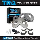 Trq Brake Shoe Drum & Pad Coated Rotor Complete Kit For Chevy Isuzu Truck