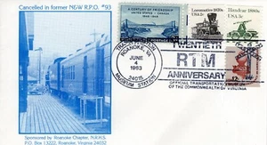 Ehemalige N&W R.P.O., Roanoke, VA 1983 FDC18331 - Bild 1 von 1