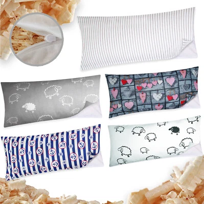 HEUBERGSHOP Zirbenkissen 40x80 cm mit Inlett, gefüllt mit 100% naturbelassenen Zirbenflocken