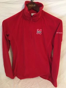 Nebraska Cornhuskers Columbia Red Pullover Fleece Medium - Picture 1 of 5