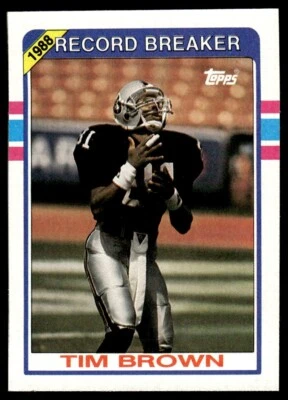1989 Topps Record Breaker Tim Brown Rookie #2 - Image 1 of 2
