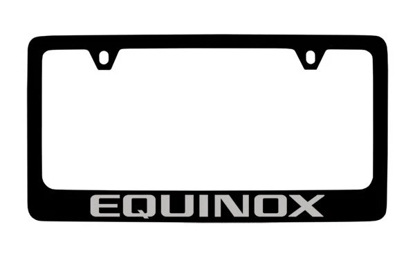 Chevrolet Equinox Black Coated Metal License Plate Frame Holder - Image 1 of 1