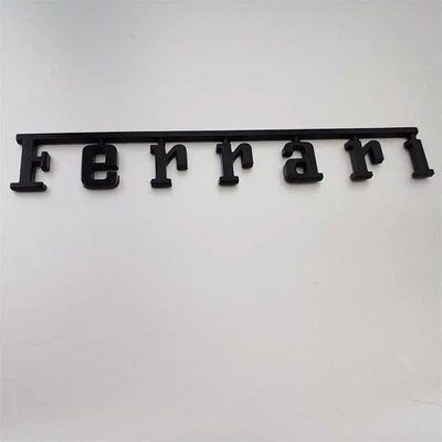 For Ferrari Script Rear Badge Emblem Matte Black Brand New 20cm*2.78cm (Fit many - Изображение 1 из 2
