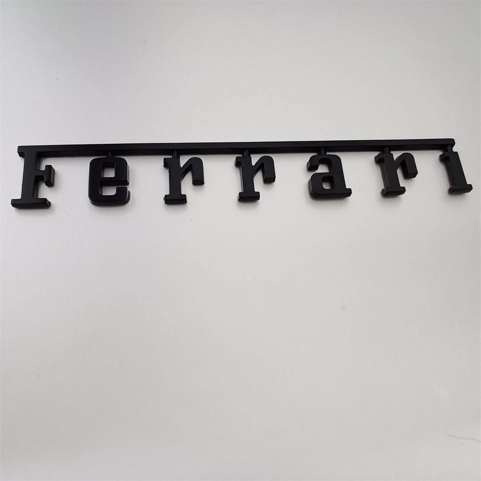For Ferrari Script Rear Badge Emblem Matte Black Brand New 20cm*2.78cm (Fit many Foto 1 de 2