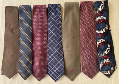 Lote de 7 corbatas vintage Ralph Lauren para hombre hechas a mano 100 % seda y algodón - EE. UU. Foto 1 de 4