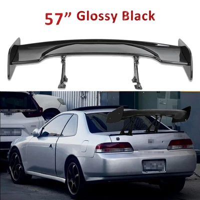 For Honda Prelude 1997-2001 Glossy Black 57" Rear Spoiler Wing Truck GT-Style Foto 1 de 4
