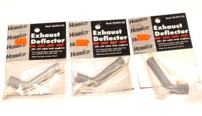 (QTY 3) Hobbico HCAP2150 Exhaust Deflector .20-.34 cu in Engines NOS 3 PACK - Image 1 of 3