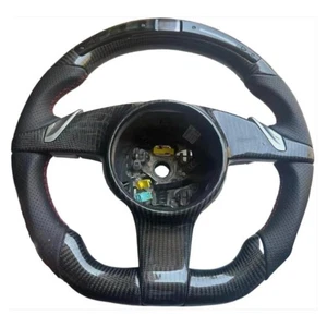 LED Carbon Fiber Leather Steering Wheel For Porsche Cayenne Macan Panamera 911 - Picture 1 of 5