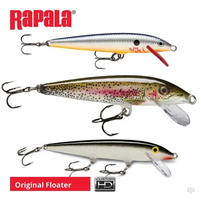 Rapala Original Floater Lures - Pike Zander Sea Trout Salmon Bass Fishing Tackle - Image 1 of 2