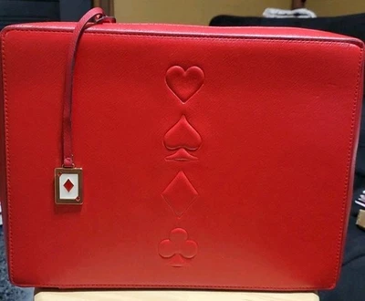 Estuche Tren Estee Lauder Oro Rojo Cremallera Corazón Pala Diamante Club Bolso en Relieve Foto 1 de 4