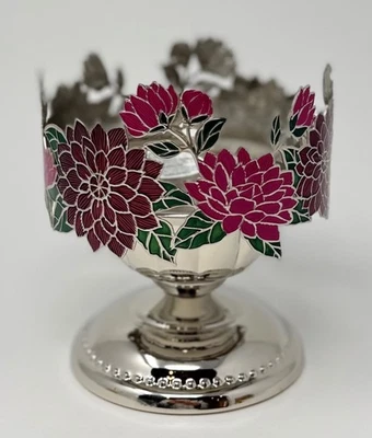 BATH & BODY WORKS ROSA DALIA FLOR PEDESTAL GRANDE 3 MECHAS CANDELABRO MANGA Foto 1 de 4