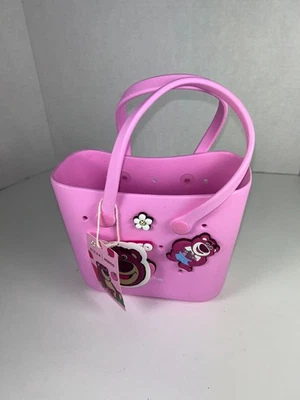 Disney LOTSO OSO ROSA Bolso de Mano Eva Estilo Bogg Impermeable Cocodrilo Dije Bolso MINSO Foto 1 de 4