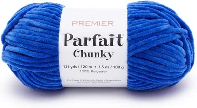 Premier Parfait Chunky Chenille Yarn Classic Blue (3 Pack) #6 Super Bulky Weight - Image 1 of 3