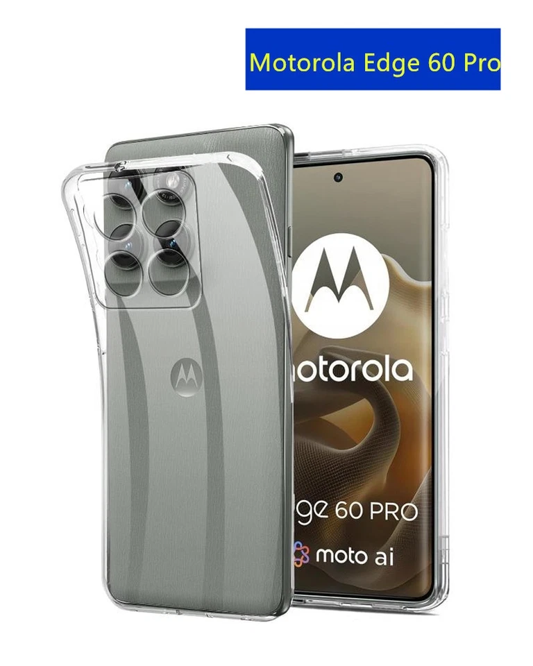 Cover Custodia Silicone TRASPARENTE  pre Motorola Edge 60 Pro - Immagine 1 di 1
