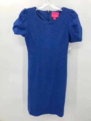 Pre-Owned Lilly Pulitzer Blue Size 2 Knee Length Short Sleeve Dress - Image 1 of 3