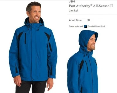 Port Authority Men's XL 46"Chest Waterproof All Season II Jacket Logos J304 NWT - Image 1 of 4
