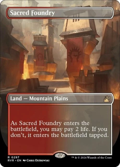 Sacred Foundry (Borderless) -Foil Light Play MTG Ravnica Remastered - Image 1 of 1