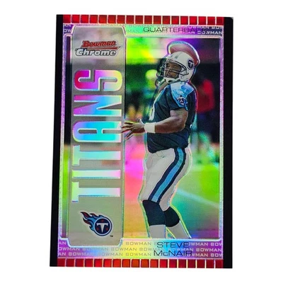 2005 Bowman Chrome Silver Refractor Steve McNair #20 SP #'d /50 RARE - Image 1 of 2