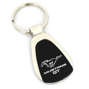 Ford Mustang GT Black Tear Drop Key Chain - Picture 1 of 3