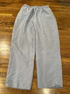 EVR Silk Pants Women L 30x27 Gray Lightweight VTG 90s Relax Comfort Drawstring - Picture 1 of 7