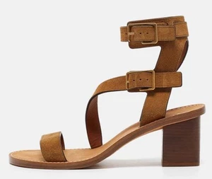 Zadig & Voltaire Brown Leather Cecilia Caprese Sandals Leather Sz EU39 - Picture 1 of 8