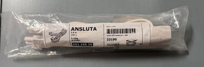 New Sealed Ikea ANSLUTA Intermediate Connection Cord, 79" White 601.199.25 - Image 1 of 4