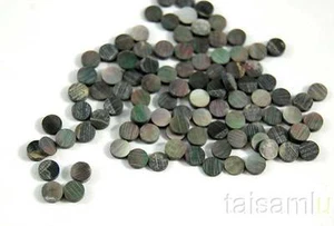 Black Abalone Inlay Material-60 pieces Dot 7mm VB-07 - Picture 1 of 1