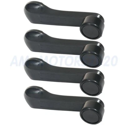 4pc Car Manual Window Crank Door Handle Knob For 1984-2000 Honda Civic - Image 1 of 4