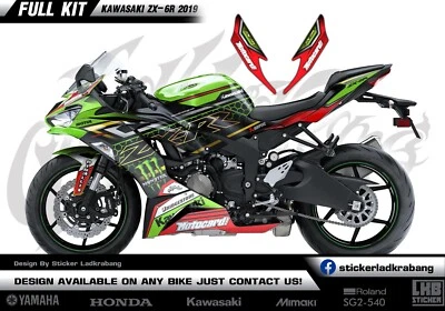 Graphics Decal Kit Wrap Compatible with KAWASAKI ZX-6R (2019 - 2021) ZX-RR-V.2 - Image 1 of 4
