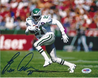 Foto firmada por Eric Allen Philadelphia Eagles 8x10 certificado de autenticidad PSA 090 Foto 1 de 3