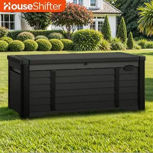 Outdoor Storage Deck Box 120 Gallon Patio Resin Plastic Lock Weatherproof Garden - Picture 1 of 13
