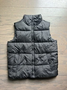 Old Navy Unisex Black Sleeveless Pockets Full-Zip Puffer Vest Size S 6-8 - Picture 1 of 5
