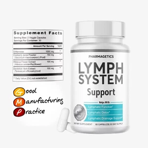 Pharmagetics Lymph System Support 60 Capsules - To Reduce Swelling - Foto 1 di 7