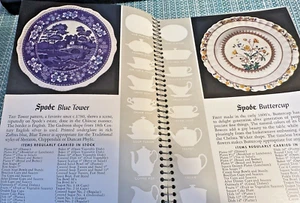 SPODE FINE ENGLISH DINNERWARE Spiral Bound Booklet-Approx 7 1/2" x 5 1/2" ©1940 - Picture 1 of 8