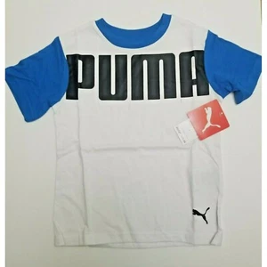 PUMA Boys Graphic T-Shirt White Size (4, 5, 6) - Picture 1 of 2