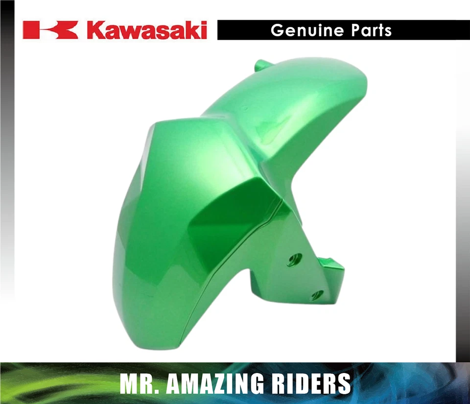 KAWASAKI GENUINE OEM 2017 Z 125 PRO CANDY LIME GREEN FRONT FENDER 35004-0352-51P - Image 1 of 1