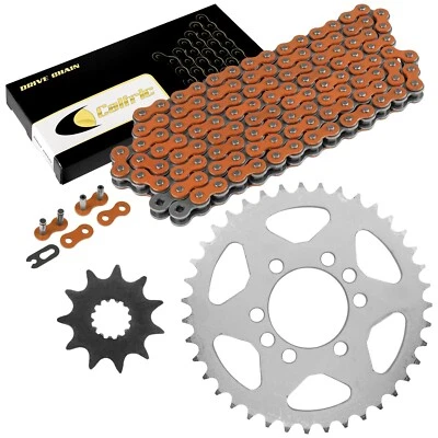 Orange Drive Chain And Sprockets Kit for Suzuki LT160 Quadrunner 160 1989-1992 — 第 1/4 张图片
