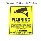 CCTV Security Camera System Warning Sign Sticker Decal Surveillance 200mm*D` BII