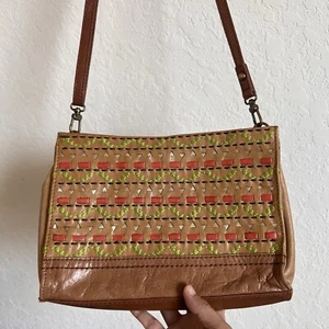 The Sak Bag Brown Leather Shoulder Crossbody Clutch Boho Summer  - Picture 1 of 10