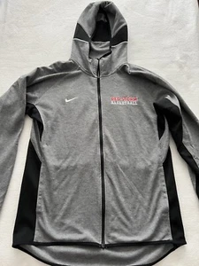 ST JOHNS NIKE DRI-FIT ZIP HOODIE JACKET LRG PLAYER ISSUE RED STORM BASKETBALL NY - Picture 1 of 11