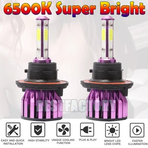 H13 9008 LED Headlight Bulbs Kit for Ford F150 2004-2014 High&Low Beam 3000W NEW - Picture 1 of 12