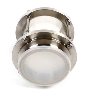 4" In-line Tri Clamp Sanitary Flow Sight Glass For Food Beverage SUS304 - Picture 1 of 8