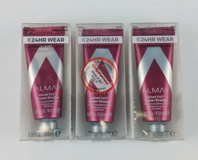 3 PACK ALMAY VELVET FOIL CREAM SHADOW 040 RUBY GLAM - Image 1 of 4