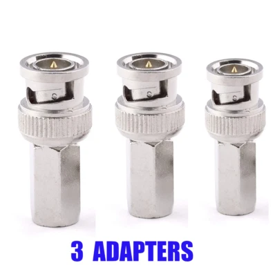 BNC MALE TO RG6 Coax Cable Connector, (Twist On) HD-SDI, CCTV, Security (SET) - Image 1 of 4