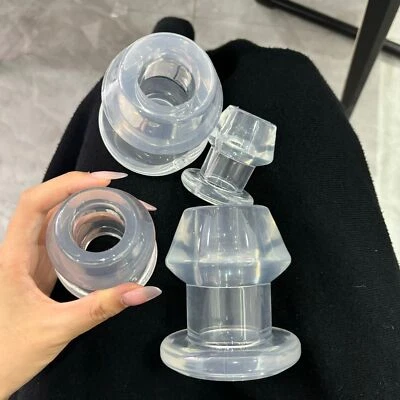 Hollow Anal Plug Dilator Expansion Tunnel Butt Plug Ass Anal Vaginal Sex Toys US - Image 1 of 4