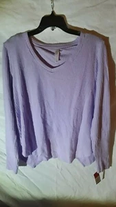 XHILARATION SLEEPWEAR TOP NWT. LILAC SZ. LARGE - Picture 1 of 5