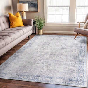 Rugshop Rugs Transitional Bordered Vintage Machine Washable Non Slip Rugs 9x12 - Picture 1 of 10