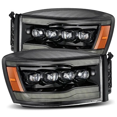 For 06-08 Dodge Ram 1500 2500 Alpha Black Nova LED Projector Headlights Headlamp - Image 1 of 4